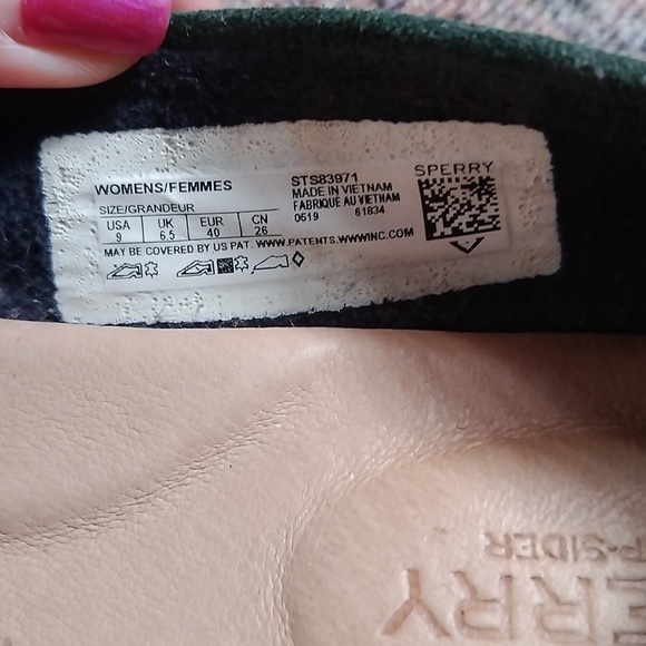 Sperry Green Loafers with Fringe - Size 9 - Picture 5 of 5